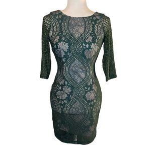 Green lace dress